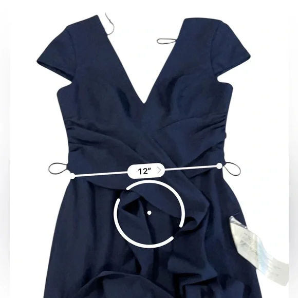 Dress The Population Dana Wrap Waist Bodycon Dress NWT | Navy | Size Small - Picture 8 of 10